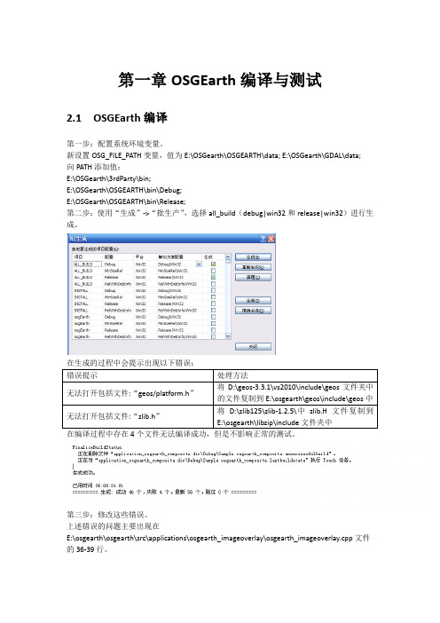 OSGEarth编译与测试
