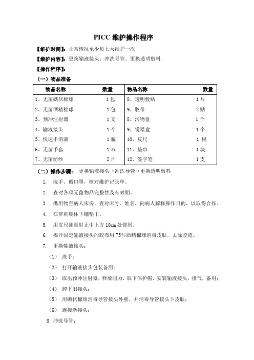 PICC维护程序+思乐扣