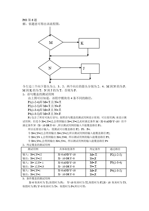 软件测试第三章部分课后答案