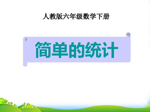 六年级数学下册 简单的统计课件 人教