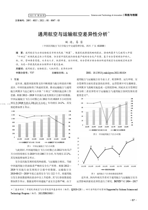 通用航空与运输航空差异性分析