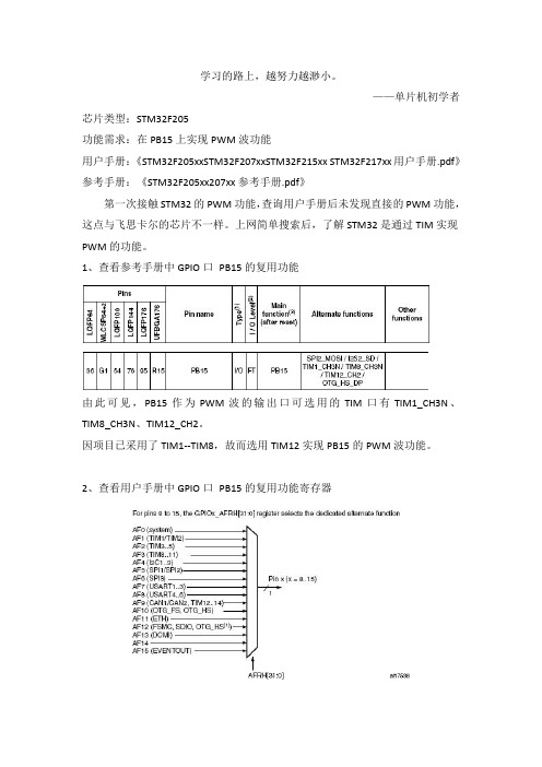 STM32F205 寄存器实现TIM输出PWM波