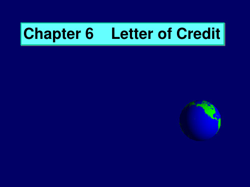 Chapter 6 Letter of credit 信用证