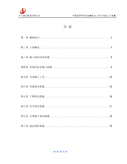 19防水专项施工方案