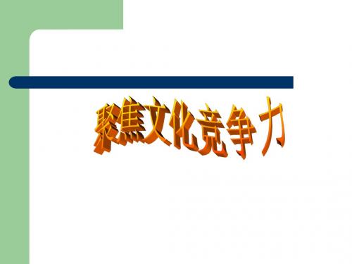 高中政治必修3课件：第一单元 文化与生活―聚焦文化竞争力 (共29张PPT)