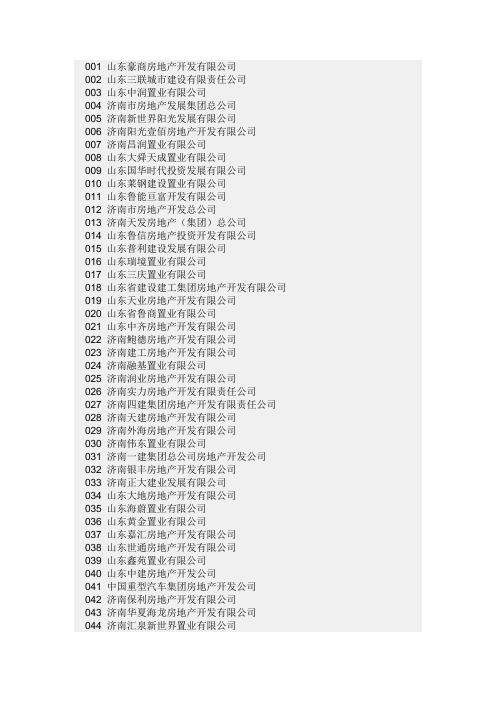 001 山东豪商房地产开发有限公司