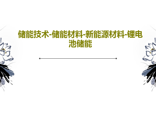 储能技术-储能材料-新能源材料-锂电池储能PPT文档共102页