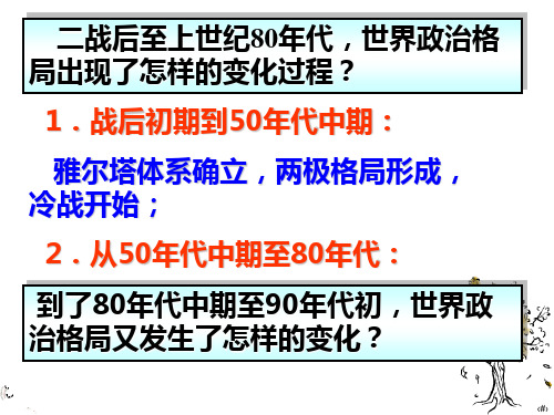 高中历史必修一《专题九当今世界政治格局的多极化趋势三多极化趋势的加强》206 (2)