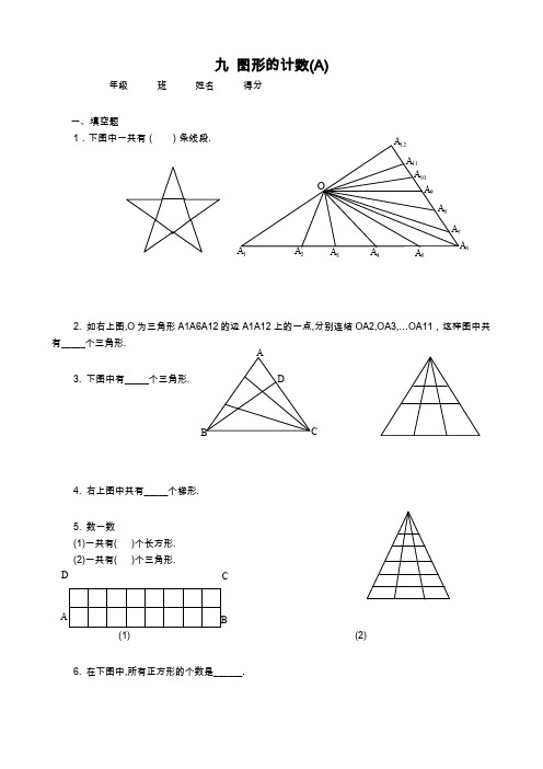 五年级奥数专题：图形的计数