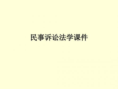 民事诉讼法学课件：第十一章  民事简易程序