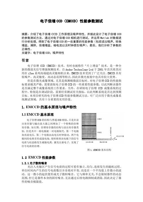 电子倍增CCD的性能参数测试方法