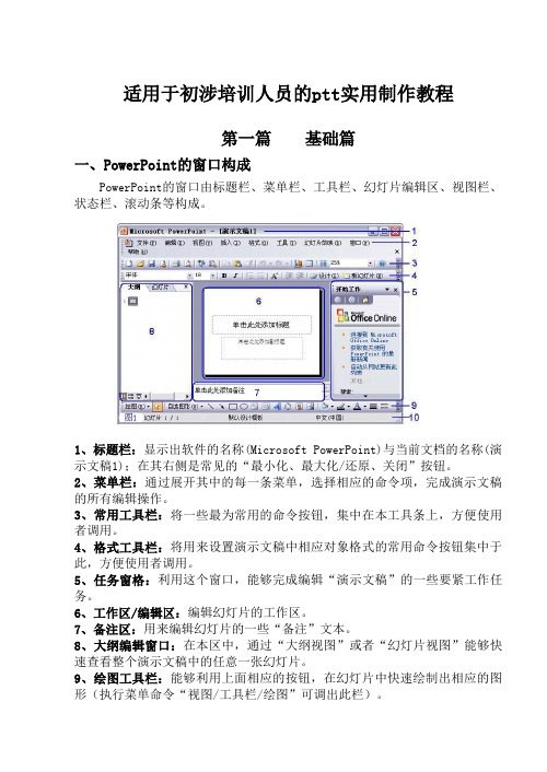 适用于初涉培训人员的ptt实用制作教程