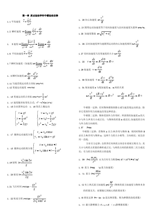 大学物理所有公式【精选文档】