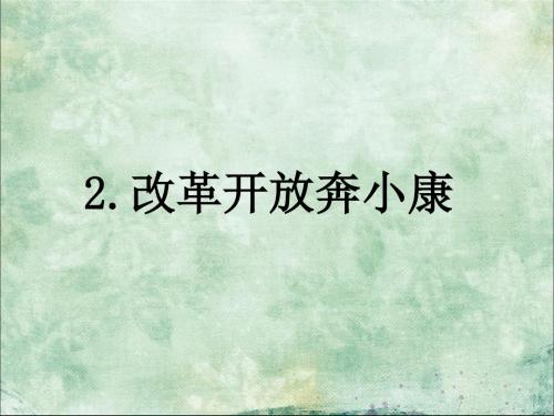 六年级下册思品课件-2. 改革开放奔小康   泰山版(共15张PPT)