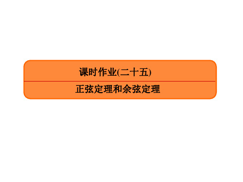 高三数学(理)一轮复习 第三章 三角函数、解三角形 课时作业25