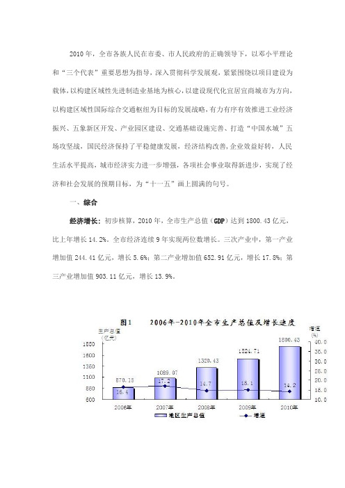 2010年南宁市国民经济和社会发展统计公报