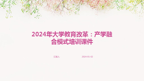 2024版年大学教育改革：产学融合模式培训课件