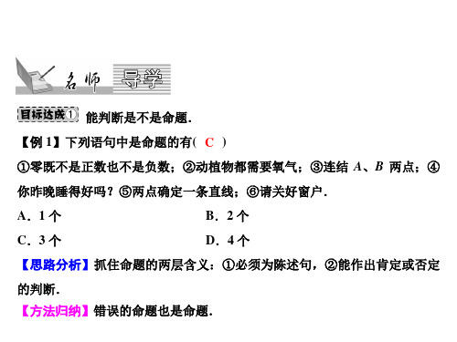 秋八年级数学华东师大版上册课件：第13章 13.1 1.命题 + 2.定理与证明 (共12张PPT)