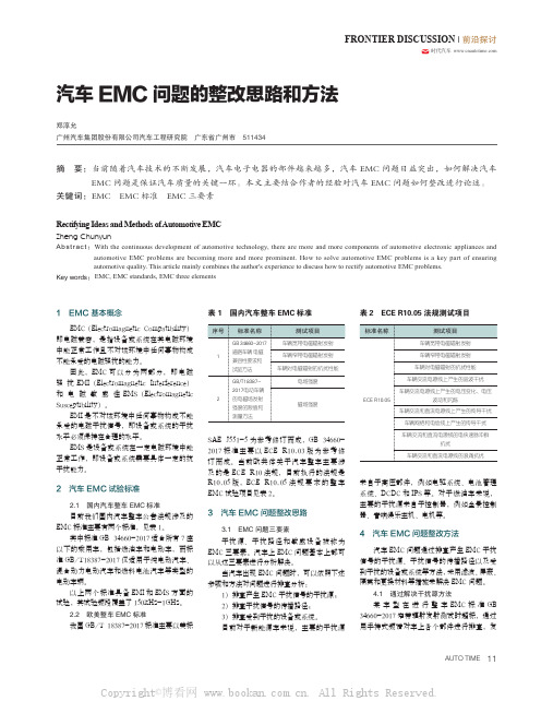 汽车EMC 问题的整改思路和方法 