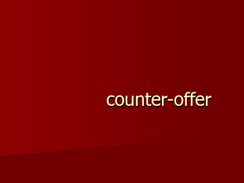 counter-offer