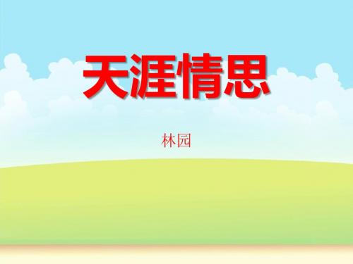 《天涯情思》PPT课件3