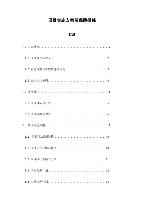 项目实施方案及保障措施