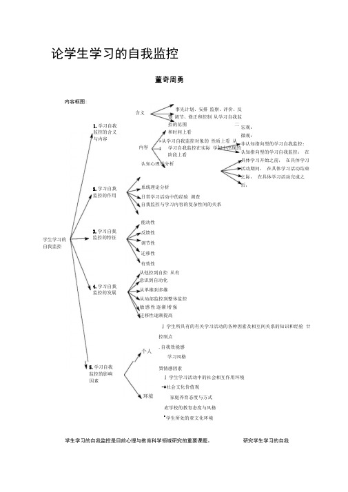 论学生学习的自我监控