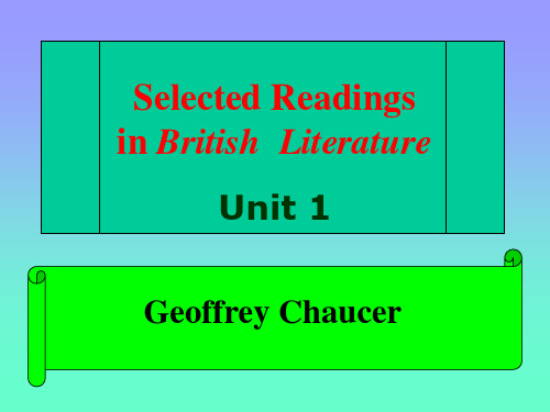 英国文学Unit1Chaucer