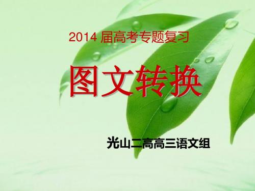 2014 届图文转换学案