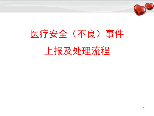 医疗安全(不良)事件上报及处理流程PPT精选课件