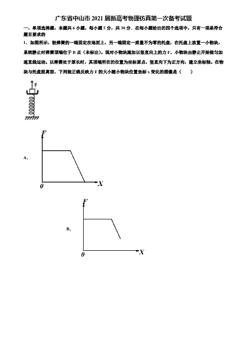 广东省中山市2021届新高考物理仿真第一次备考试题含解析