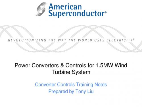 converter controls training note