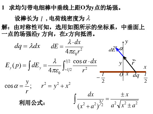 习题讲解1：真空中的静电场习题讲解