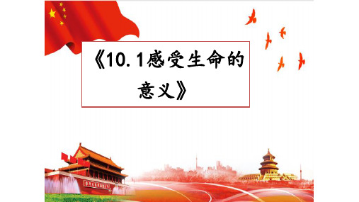 10.1 感受生命的意义 课件(21张PPT)-2023-2024学年统编版道德与法治七年级上册