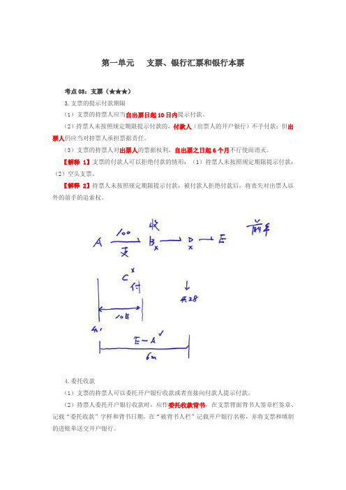 初级经济法基础班_支票、银行汇票和银行本票(11页)