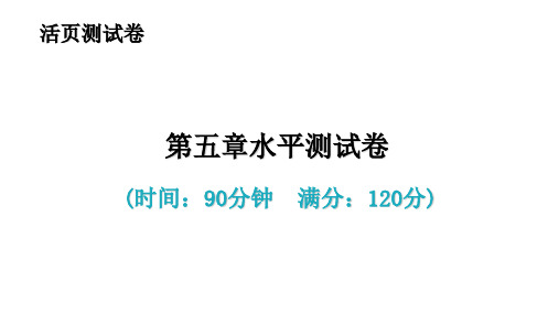 第五章水平测试卷-北师大版七年级数学上册课件(共27张PPT)