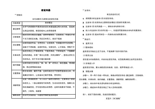 语言风格