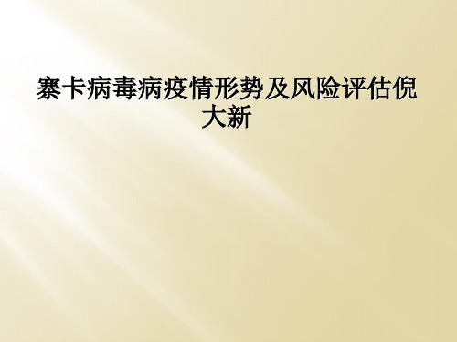 寨卡病毒病疫情形势及风险评估倪大新