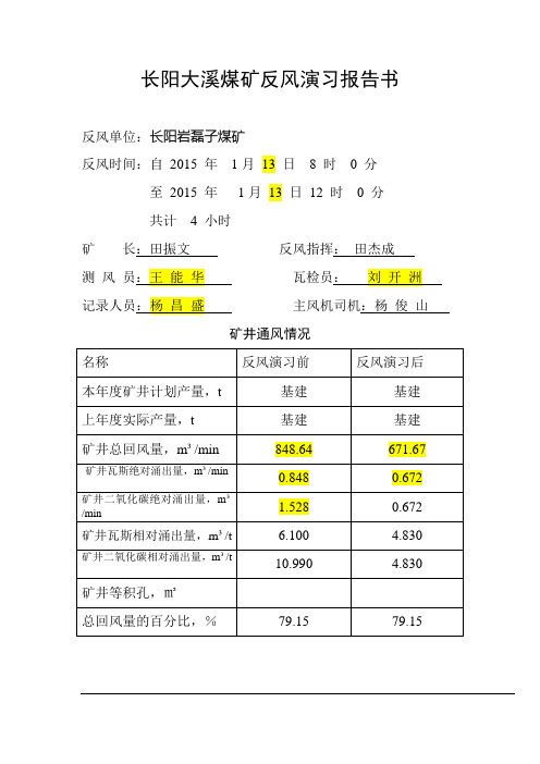 反风实验报告