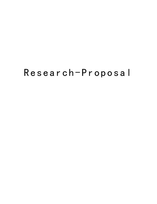 Research-Proposal资料