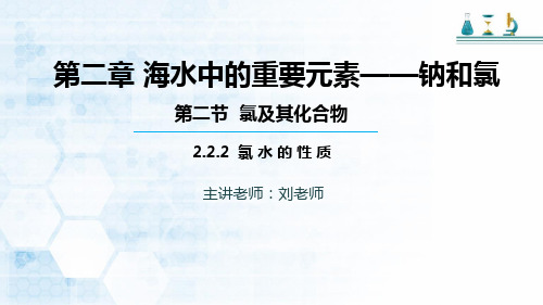 高中化学人教版必修一第二章第二节第三课时氯水的性质