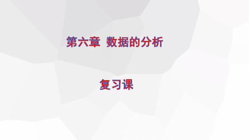 北师大版数学八年级上册第六章数据的分析复习课课件