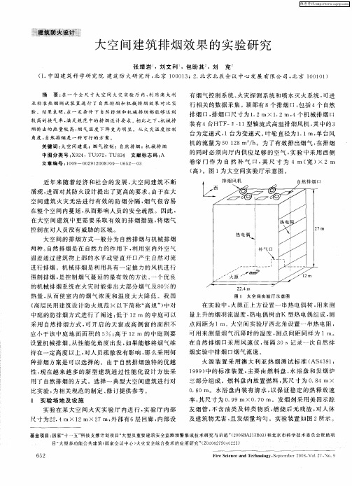 大空间建筑排烟效果的实验研究