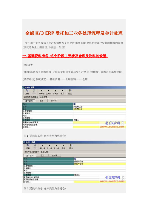 金蝶KERP受托加工业务处理流程及会计处理