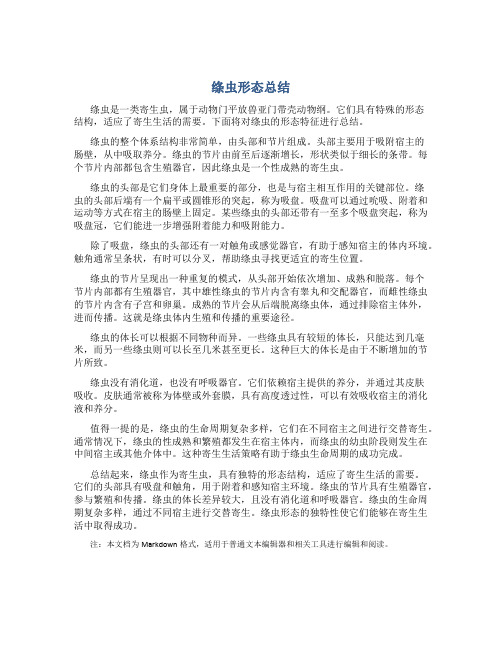 绦虫形态总结