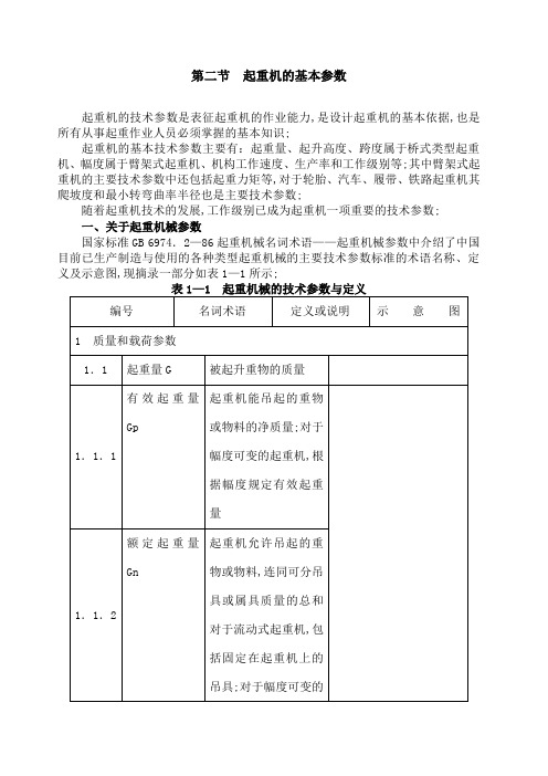 起重机工作级别的含义和分类