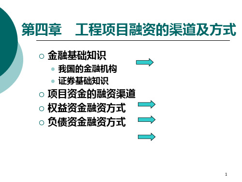 项目融资的渠道及来源PPT课件