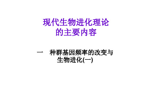 人教版必修2生物：7.2 现代生物进化理论的主要内容 课件(共20张PPT)4