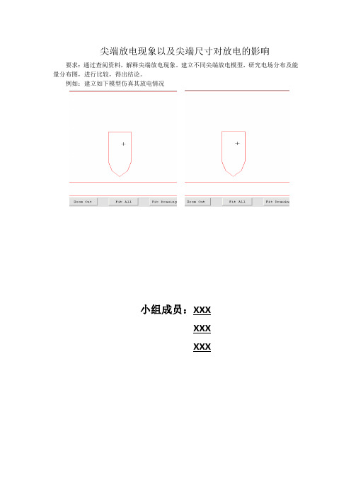 尖端放电现象以及尖端尺寸对放电的影响