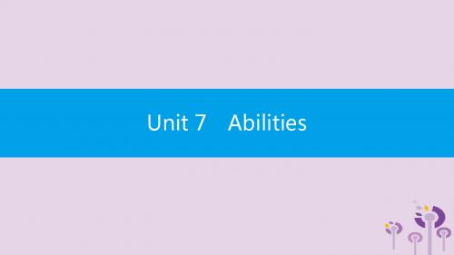 2019春七年级英语下册Unit7Abilities话题微写作课件(新版)牛津版